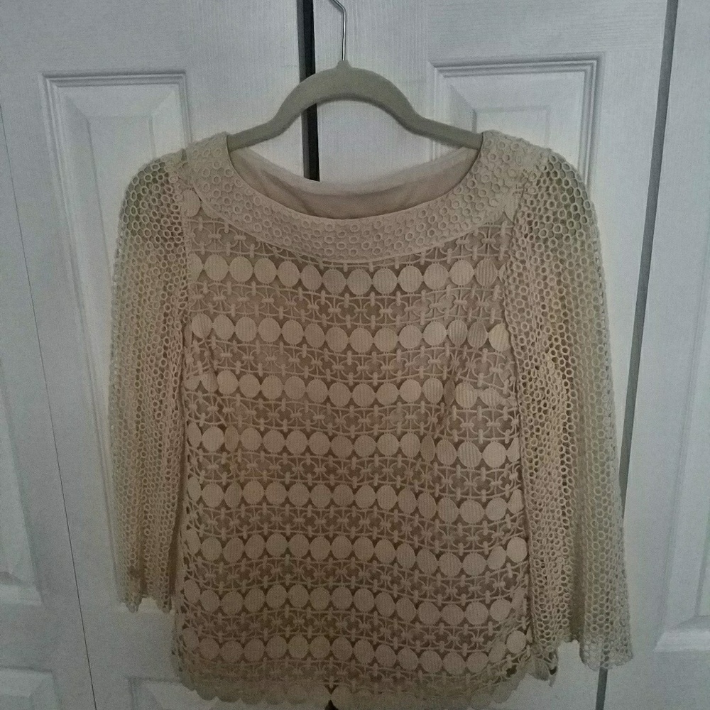 Tory Burch  Cream Lace Top